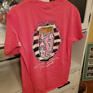 Simply Southern hot pink 💕 seahorse t-shirt 👕 size M